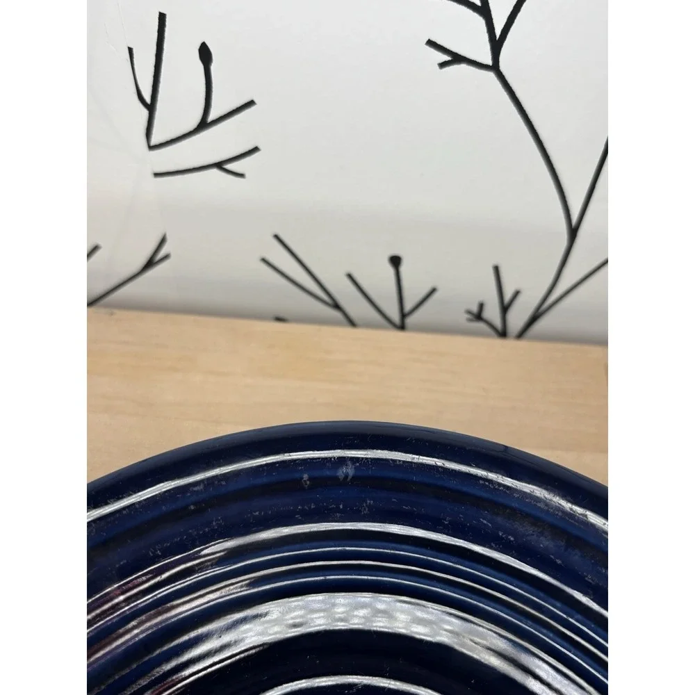 Fiesta Homer Laughlin Dark Blue Oval‎ Ceramic Platter 13 3/8